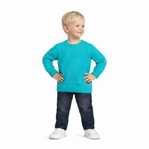3-30M AUTUMN-WINTER BOYS CREW NECK TRICOT SWEATER