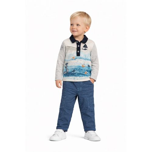 3-30M SPRING-SUMMER BOYS SAX TROUSERS SWEAT SET