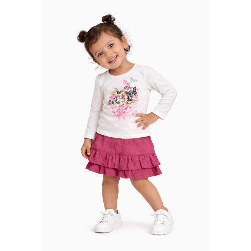 3-30M AUTUMN-WINTER GIRLS BALOON SKİRT BADİ SET 
