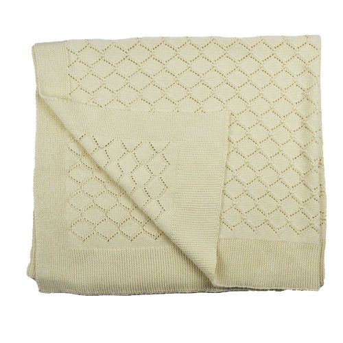 NEWBORN AJUR BAKLAVA PATTERN KNITWEAR BLANKET 