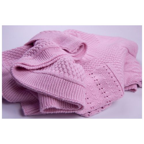 BOX PATTERN KNITWEAR BLANKET 