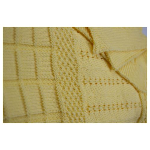 BOX PATTERN KNITWEAR BLANKET 