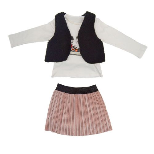 2-8Y AUTUMN-WINTER GIRLS TULUM SET OF 3 PİECES WITH SKIRT 