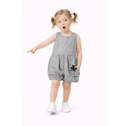 3-30M SPRING-SUMMER GIRLS PALM STRIPED JUMPSUIT