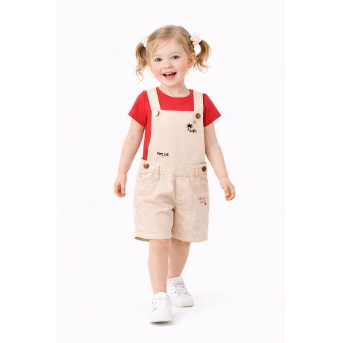 3-30M SPRING-SUMMER GIRLS PALM SALOPET SET