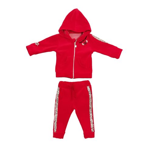 3-30M AUTUMN-WINTER GIRLS TIAMO VELVET TRACKSUIT SET
