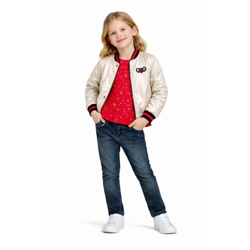 2-8Y AUTUMN-WINTER GIRLS TİAMO WITH JACKET 3 PİECES SET