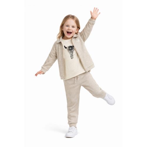 2-8Y AUTUMN-WINTER GIRLS PINKY 3 PCS TRACK SUIT