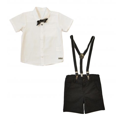 2-8Y SPRING-SUMMER BOYS WILD BOWT SHIRT SHORTS SUIT