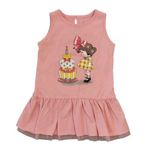 3-30M SPRING-SUMMER GIRLS FLOWER COMBED DRESS