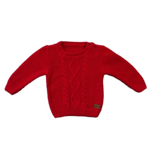 3-30M AUTUMN-WINTER BOYS BICYCLE COLLAR HAIR BRAIDED KNITWEAR SWEATER
