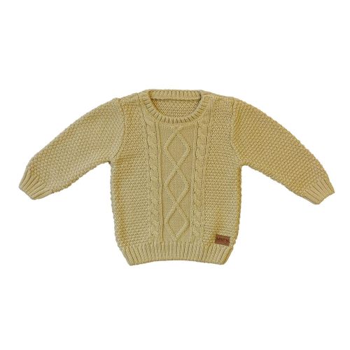 3-30M AUTUMN-WINTER BOYS BICYCLE COLLAR HAIR BRAIDED KNITWEAR SWEATER
