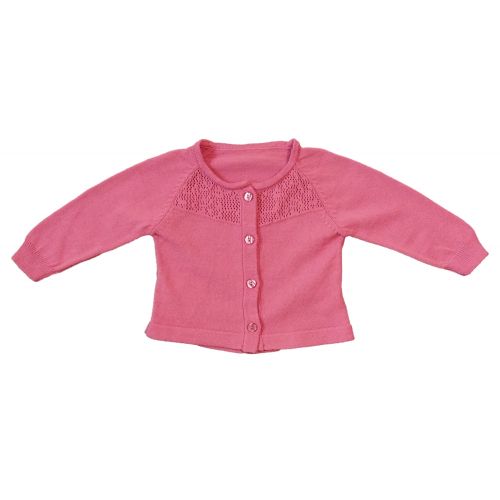 NEWBORN AJUR ÇİÇEK DESENLİ TRİKO HIRKA