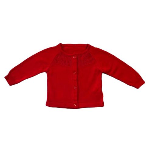 3-30M AUTUMN-WINTER GIRLS AJUR FLORAL PATTERNED KNITWEAR CARDIGAN