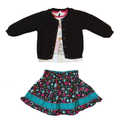 3-30M AUTUMN-WINTER GIRLS PARADISE KNITWEAR CARDIGAN SKIRT BADI SUIT