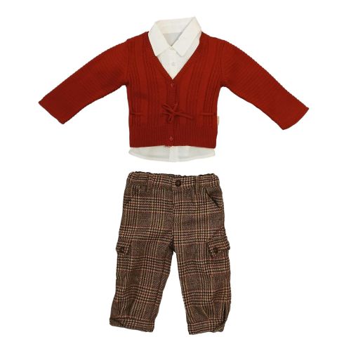 3-30M AUTUMN-WINTER GIRLS MISSPAN KNITWEAR CARDIGAN 3 PCS SET