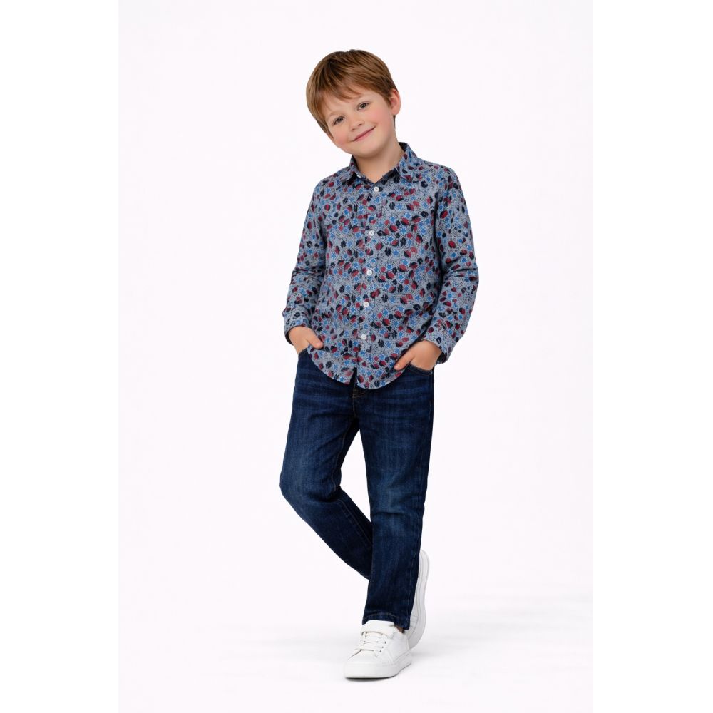 ROCK JEANS TROUSERS SHIRT SET