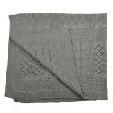 BOX PATTERN KNITWEAR BLANKET 