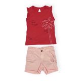 PALM GABARDİNE SHORTS BADİ SET