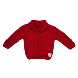 KNITWEAR SWEATER WITH COLLAR FRONT POLY