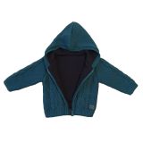 HOODED HAIR BRAIDED KNITWEAR CARDIGAN