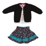 PARADISE KNITWEAR CARDIGAN SKIRT BADI SUIT
